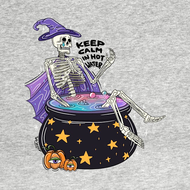 Keep calm in hot water by Sad Skelly